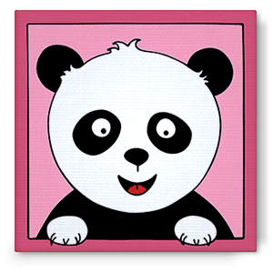 Bibado.nl - kinderschilderij pandabeer, creator: Arjan Ceelen