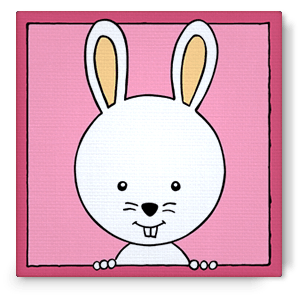 Bibado.nl - kinderschilderij konijn, creator: Arjan Ceelen