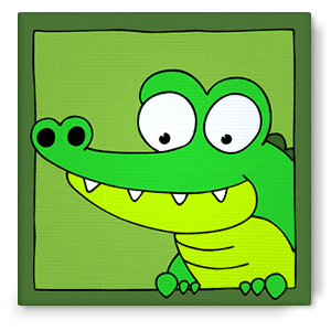 Bibado.nl - kinderschilderij krokodil, creator: Arjan Ceelen