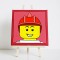kinderschilderij lego brandweerman rood