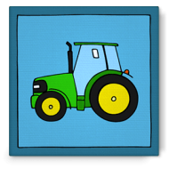 Bibado.nl -  kinderschilderij traktor john deere, creator: Arjan Ceelen